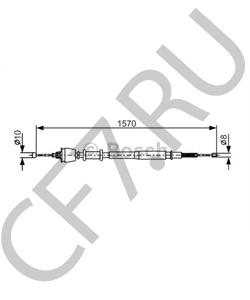 SPB 1015 50 Трос, стояночная тормозная система MG в городе Ростов-на-Дону