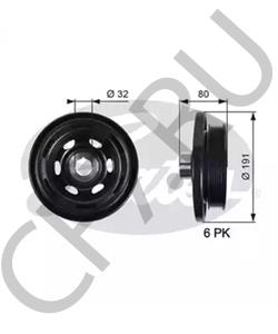 6110300103 Ременный шкив, коленчатый вал MERCEDES-BENZ в городе Ростов-на-Дону