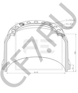 305 423 07 01 Тормозной барабан MERCEDES-BENZ в городе Ростов-на-Дону