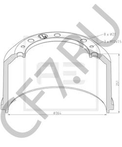 677 423 03 01 Тормозной барабан MERCEDES-BENZ в городе Ростов-на-Дону