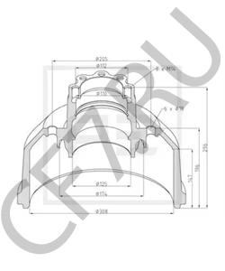 674 356 13 02 Тормозной барабан MERCEDES-BENZ в городе Ростов-на-Дону