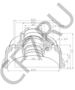 675 334 00 02 Тормозной барабан MERCEDES-BENZ в городе Ростов-на-Дону