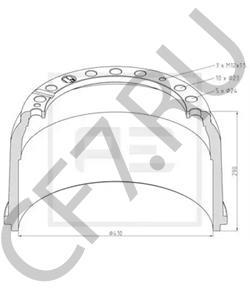 385 423 05 01 Тормозной барабан MERCEDES-BENZ в городе Ростов-на-Дону