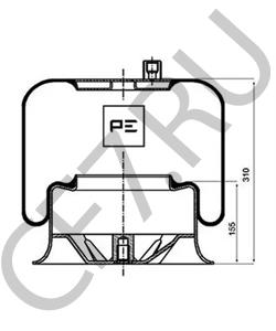 974 328 01 01 Кожух пневматической рессоры MERCEDES-BENZ в городе Ростов-на-Дону