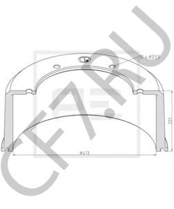 0307503 Тормозной барабан SCANIA в городе Ростов-на-Дону