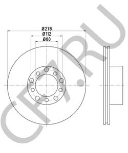 A1264210012 Тормозной диск MERCEDES-BENZ в городе Ростов-на-Дону